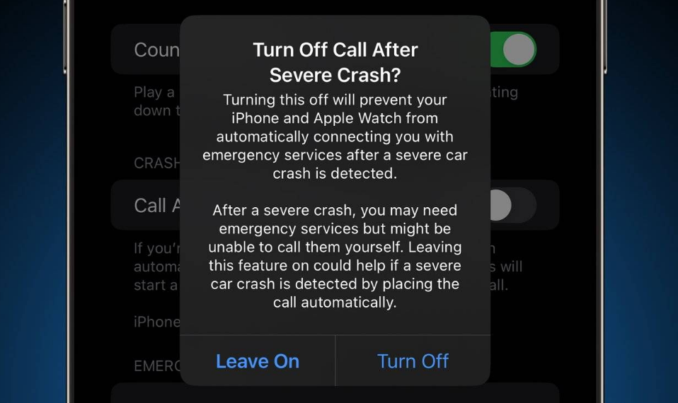 秀英苹果14维修分享 iPhone 14 和 Apple Watch 上关闭崩溃检测 